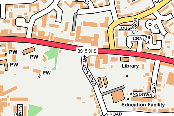 BS15 9HS map - OS OpenMap – Local (Ordnance Survey) BS15 9HS map - OS OpenMap – Local (Ordnance Survey)