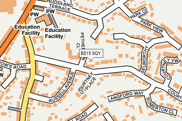 BS15 9QY map - OS OpenMap – Local (Ordnance Survey) BS15 9QY map - OS OpenMap – Local (Ordnance Survey)