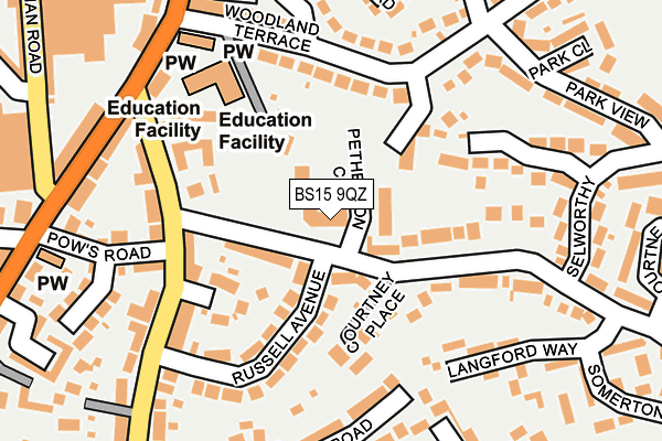 BS15 9QZ map - OS OpenMap – Local (Ordnance Survey) BS15 9QZ map - OS OpenMap – Local (Ordnance Survey)