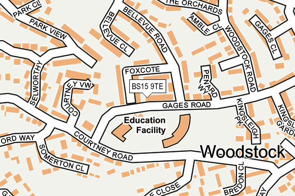 BS15 9TE map - OS OpenMap – Local (Ordnance Survey) BS15 9TE map - OS OpenMap – Local (Ordnance Survey)