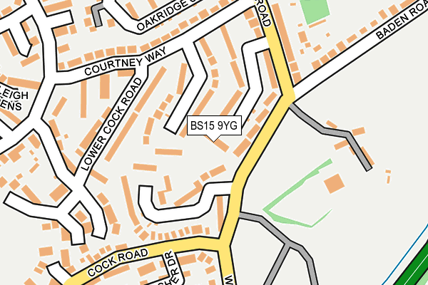 BS15 9YG map - OS OpenMap – Local (Ordnance Survey) BS15 9YG map - OS OpenMap – Local (Ordnance Survey)