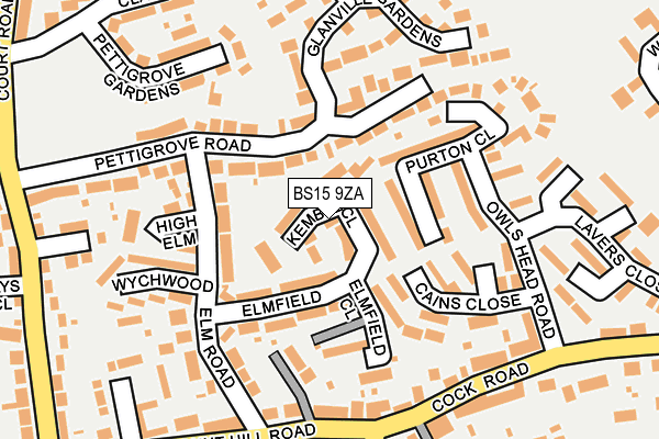 BS15 9ZA map - OS OpenMap – Local (Ordnance Survey) BS15 9ZA map - OS OpenMap – Local (Ordnance Survey)