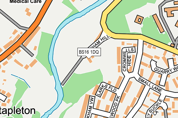 BS16 1DQ map - OS OpenMap – Local (Ordnance Survey)