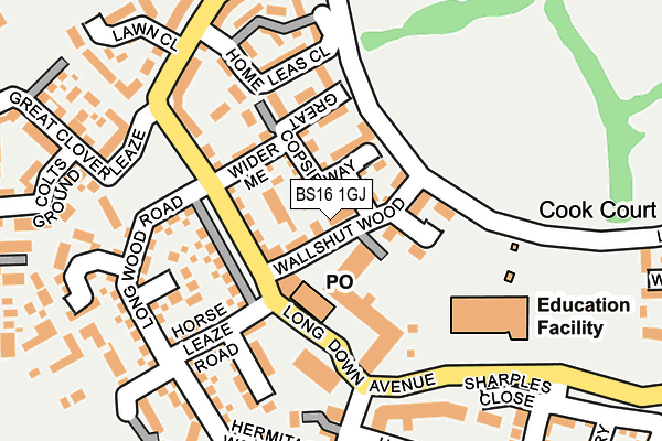 BS16 1GJ map - OS OpenMap – Local (Ordnance Survey) BS16 1GJ map - OS OpenMap – Local (Ordnance Survey)