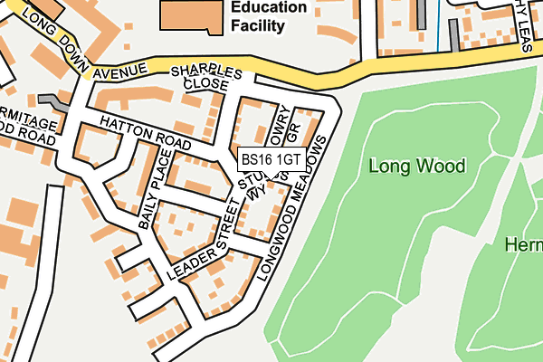 BS16 1GT map - OS OpenMap – Local (Ordnance Survey) BS16 1GT map - OS OpenMap – Local (Ordnance Survey)