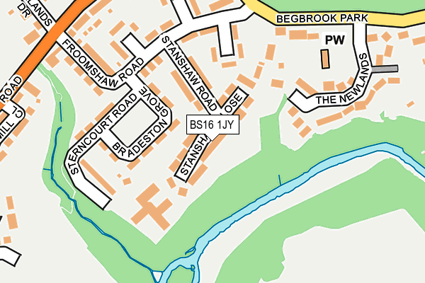 BS16 1JY map - OS OpenMap – Local (Ordnance Survey) BS16 1JY map - OS OpenMap – Local (Ordnance Survey)