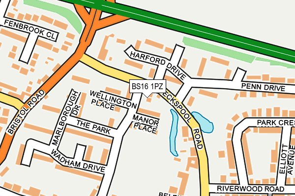 BS16 1PZ map - OS OpenMap – Local (Ordnance Survey) BS16 1PZ map - OS OpenMap – Local (Ordnance Survey)