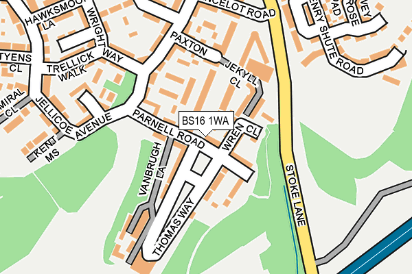 BS16 1WA map - OS OpenMap – Local (Ordnance Survey) BS16 1WA map - OS OpenMap – Local (Ordnance Survey)