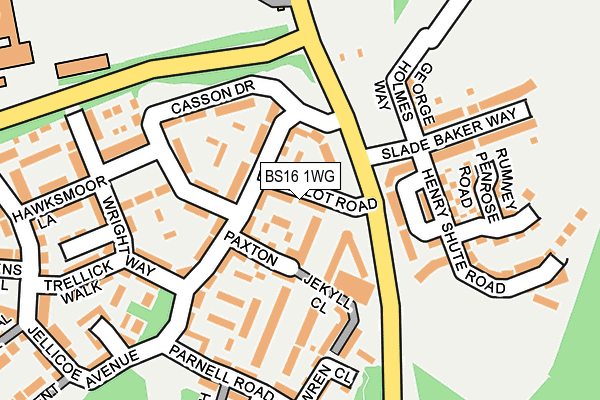 BS16 1WG map - OS OpenMap – Local (Ordnance Survey) BS16 1WG map - OS OpenMap – Local (Ordnance Survey)