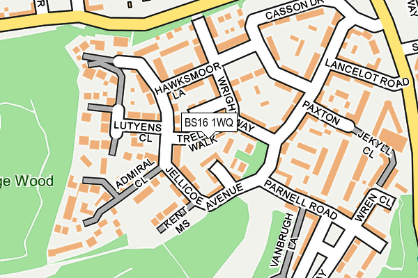 BS16 1WQ map - OS OpenMap – Local (Ordnance Survey) BS16 1WQ map - OS OpenMap – Local (Ordnance Survey)