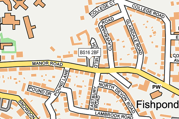 BS16 2BF map - OS OpenMap – Local (Ordnance Survey) BS16 2BF map - OS OpenMap – Local (Ordnance Survey)