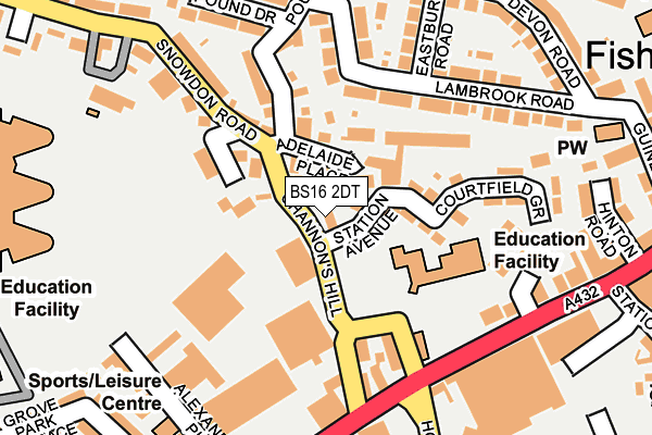 BS16 2DT map - OS OpenMap – Local (Ordnance Survey) BS16 2DT map - OS OpenMap – Local (Ordnance Survey)
