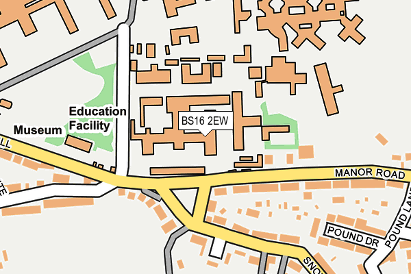 BS16 2EW map - OS OpenMap – Local (Ordnance Survey) BS16 2EW map - OS OpenMap – Local (Ordnance Survey)