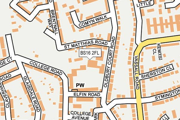 BS16 2FL map - OS OpenMap – Local (Ordnance Survey) BS16 2FL map - OS OpenMap – Local (Ordnance Survey)