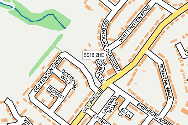 BS16 2HE map - OS OpenMap – Local (Ordnance Survey) BS16 2HE map - OS OpenMap – Local (Ordnance Survey)