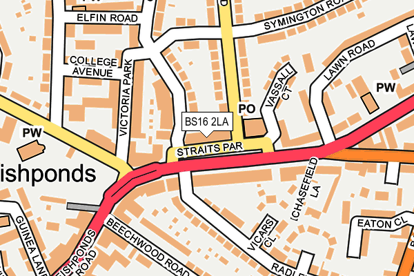 BS16 2LA map - OS OpenMap – Local (Ordnance Survey) BS16 2LA map - OS OpenMap – Local (Ordnance Survey)