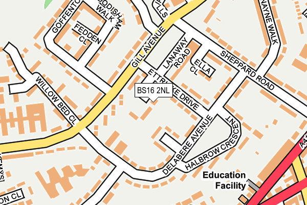 BS16 2NL map - OS OpenMap – Local (Ordnance Survey) BS16 2NL map - OS OpenMap – Local (Ordnance Survey)