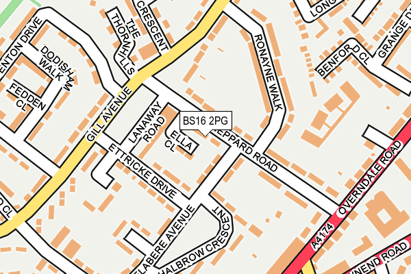 BS16 2PG map - OS OpenMap – Local (Ordnance Survey) BS16 2PG map - OS OpenMap – Local (Ordnance Survey)