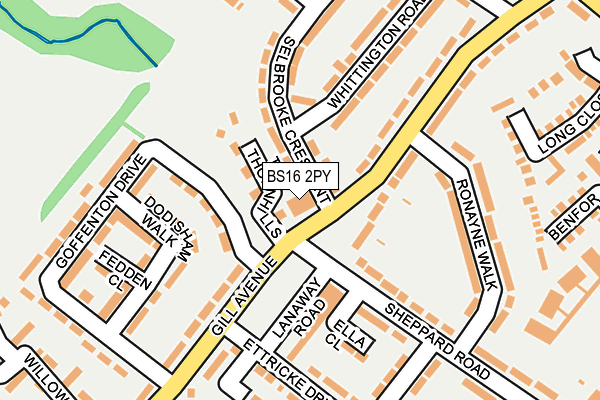 BS16 2PY map - OS OpenMap – Local (Ordnance Survey) BS16 2PY map - OS OpenMap – Local (Ordnance Survey)