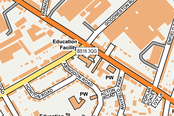 BS16 3QG map - OS OpenMap – Local (Ordnance Survey) BS16 3QG map - OS OpenMap – Local (Ordnance Survey)