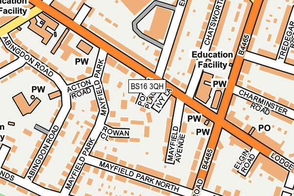 BS16 3QH map - OS OpenMap – Local (Ordnance Survey) BS16 3QH map - OS OpenMap – Local (Ordnance Survey)