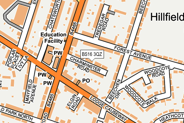 BS16 3QZ map - OS OpenMap – Local (Ordnance Survey) BS16 3QZ map - OS OpenMap – Local (Ordnance Survey)