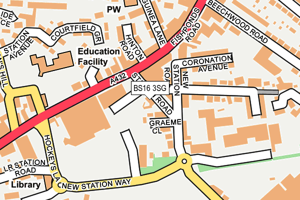 BS16 3SG map - OS OpenMap – Local (Ordnance Survey) BS16 3SG map - OS OpenMap – Local (Ordnance Survey)
