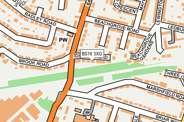 BS16 3XG map - OS OpenMap – Local (Ordnance Survey) BS16 3XG map - OS OpenMap – Local (Ordnance Survey)