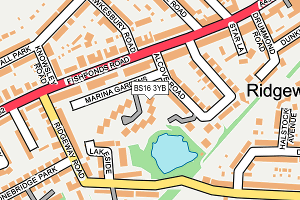 BS16 3YB map - OS OpenMap – Local (Ordnance Survey) BS16 3YB map - OS OpenMap – Local (Ordnance Survey)