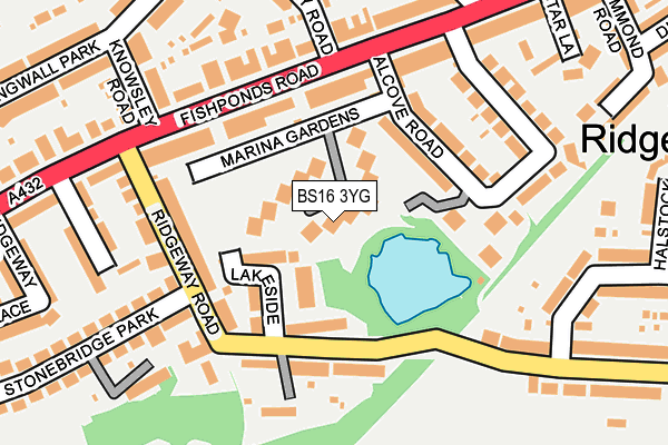 BS16 3YG map - OS OpenMap – Local (Ordnance Survey) BS16 3YG map - OS OpenMap – Local (Ordnance Survey)