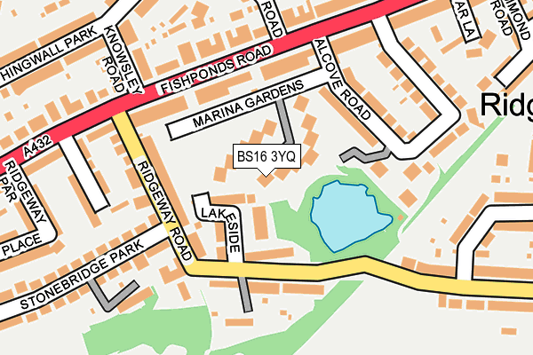BS16 3YQ map - OS OpenMap – Local (Ordnance Survey) BS16 3YQ map - OS OpenMap – Local (Ordnance Survey)
