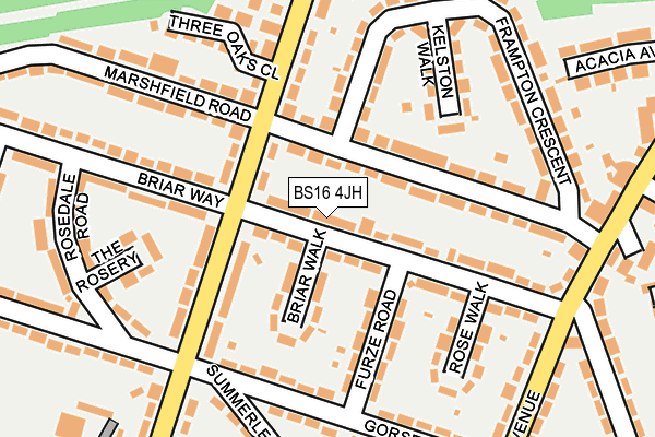 BS16 4JH map - OS OpenMap – Local (Ordnance Survey) BS16 4JH map - OS OpenMap – Local (Ordnance Survey)