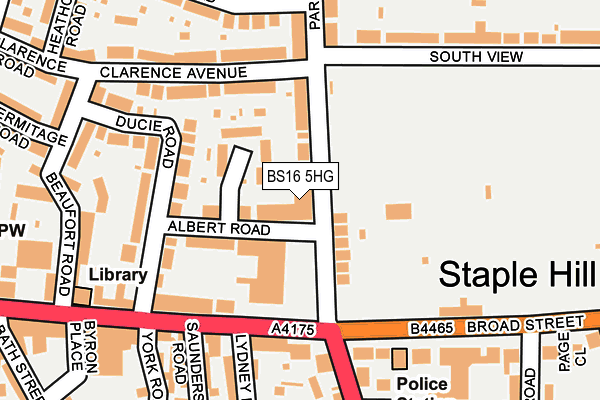 BS16 5HG map - OS OpenMap – Local (Ordnance Survey) BS16 5HG map - OS OpenMap – Local (Ordnance Survey)