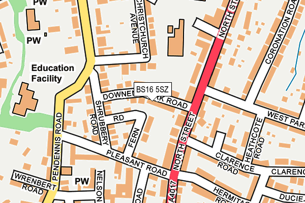 BS16 5SZ map - OS OpenMap – Local (Ordnance Survey) BS16 5SZ map - OS OpenMap – Local (Ordnance Survey)