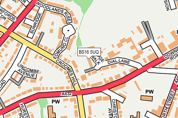 BS16 5UQ map - OS OpenMap – Local (Ordnance Survey) BS16 5UQ map - OS OpenMap – Local (Ordnance Survey)