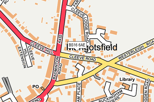 BS16 6AE map - OS OpenMap – Local (Ordnance Survey) BS16 6AE map - OS OpenMap – Local (Ordnance Survey)
