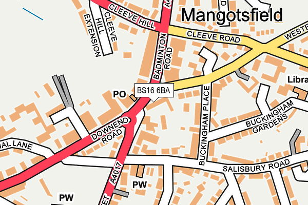 BS16 6BA map - OS OpenMap – Local (Ordnance Survey) BS16 6BA map - OS OpenMap – Local (Ordnance Survey)