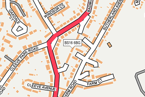BS16 6BG map - OS OpenMap – Local (Ordnance Survey) BS16 6BG map - OS OpenMap – Local (Ordnance Survey)