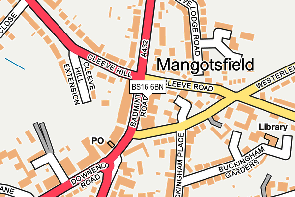 BS16 6BN map - OS OpenMap – Local (Ordnance Survey) BS16 6BN map - OS OpenMap – Local (Ordnance Survey)