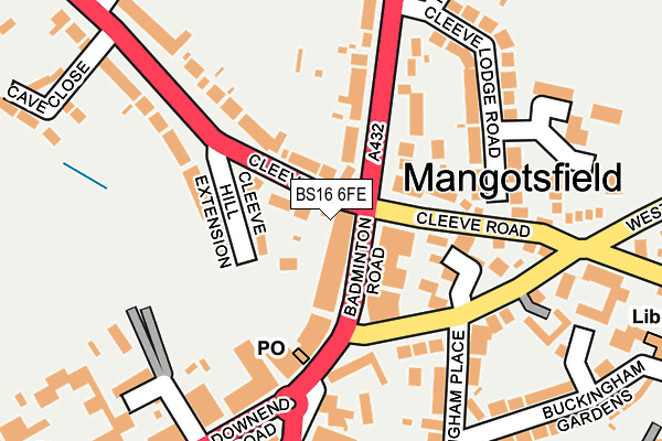 BS16 6FE map - OS OpenMap – Local (Ordnance Survey) BS16 6FE map - OS OpenMap – Local (Ordnance Survey)