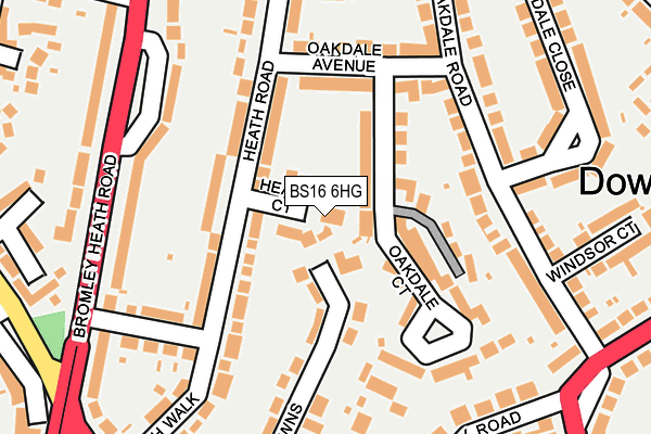 BS16 6HG map - OS OpenMap – Local (Ordnance Survey) BS16 6HG map - OS OpenMap – Local (Ordnance Survey)