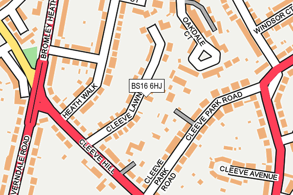BS16 6HJ map - OS OpenMap – Local (Ordnance Survey) BS16 6HJ map - OS OpenMap – Local (Ordnance Survey)