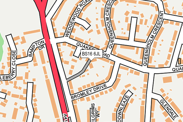 BS16 6JL map - OS OpenMap – Local (Ordnance Survey) BS16 6JL map - OS OpenMap – Local (Ordnance Survey)