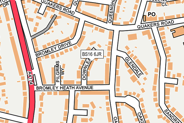 BS16 6JR map - OS OpenMap – Local (Ordnance Survey) BS16 6JR map - OS OpenMap – Local (Ordnance Survey)