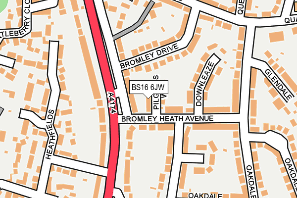 BS16 6JW map - OS OpenMap – Local (Ordnance Survey) BS16 6JW map - OS OpenMap – Local (Ordnance Survey)