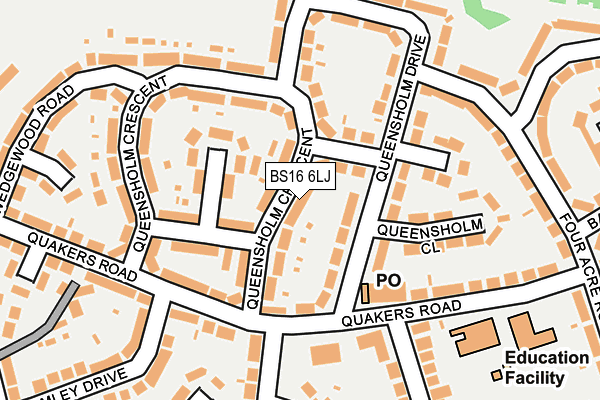 BS16 6LJ map - OS OpenMap – Local (Ordnance Survey) BS16 6LJ map - OS OpenMap – Local (Ordnance Survey)