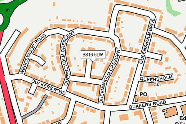 BS16 6LW map - OS OpenMap – Local (Ordnance Survey) BS16 6LW map - OS OpenMap – Local (Ordnance Survey)