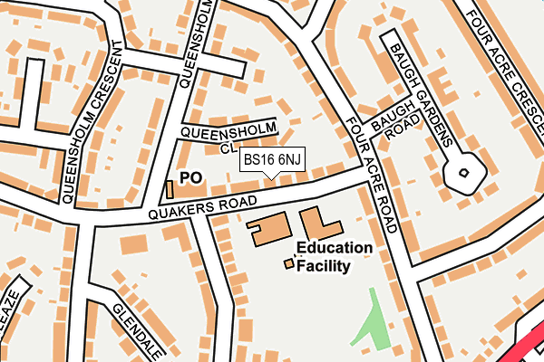 BS16 6NJ map - OS OpenMap – Local (Ordnance Survey) BS16 6NJ map - OS OpenMap – Local (Ordnance Survey)