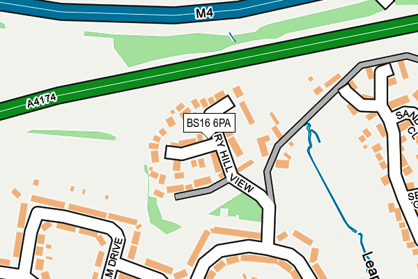 BS16 6PA map - OS OpenMap – Local (Ordnance Survey)