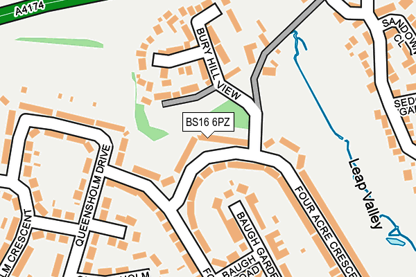 BS16 6PZ map - OS OpenMap – Local (Ordnance Survey) BS16 6PZ map - OS OpenMap – Local (Ordnance Survey)